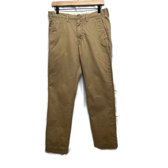 J. CREW Men's Broken-in Urban Slim Chino Straight Pants Dusty Khaki Tan 31/30 - Picture 1 of 16